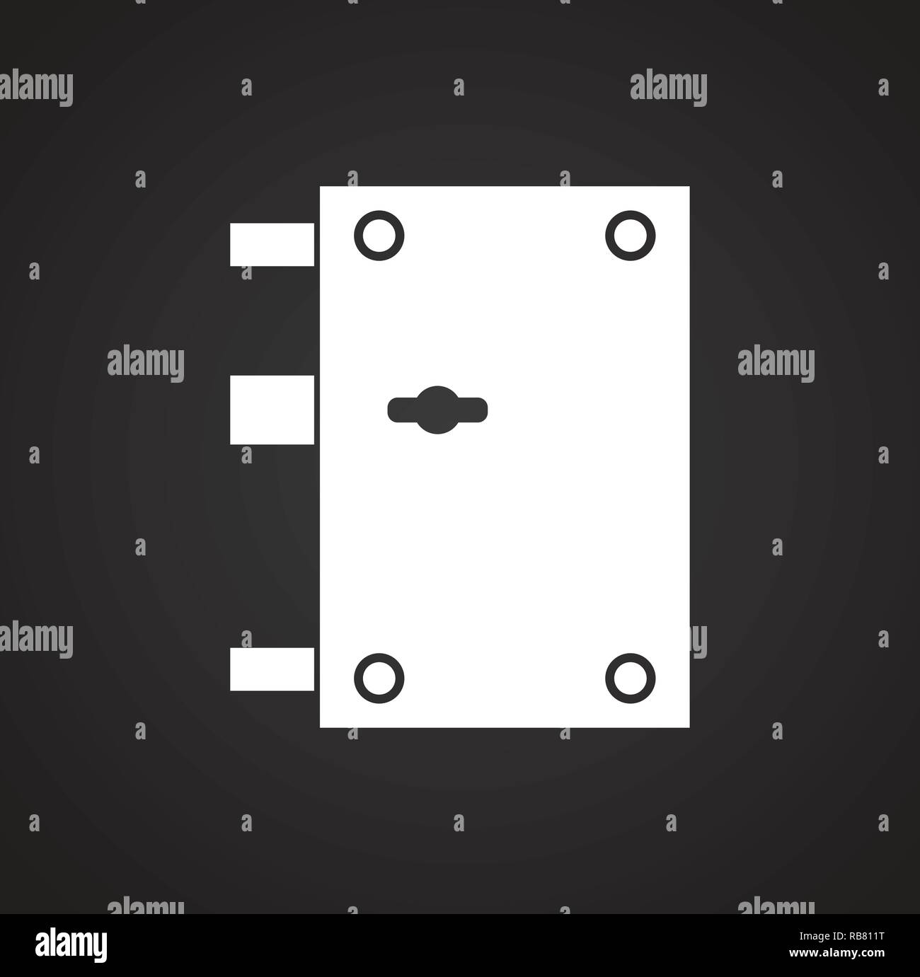 Lock icon on black background for graphic and web design, Modern simple ...
