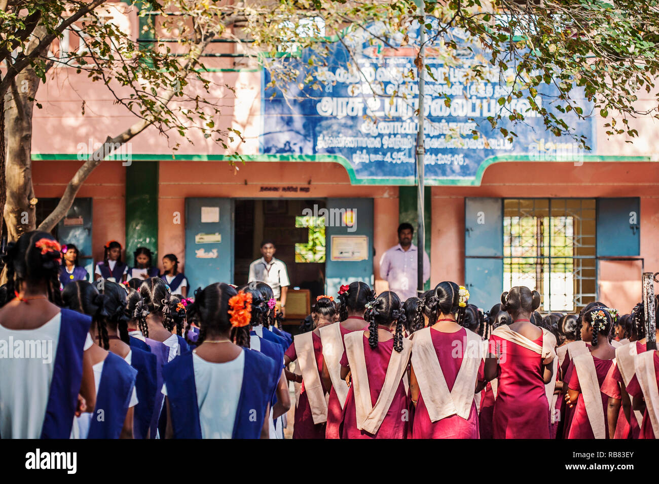Arunachala, Tiruvannamalai, Tamil Nadu in India, January 30, 2018 Indian Public school