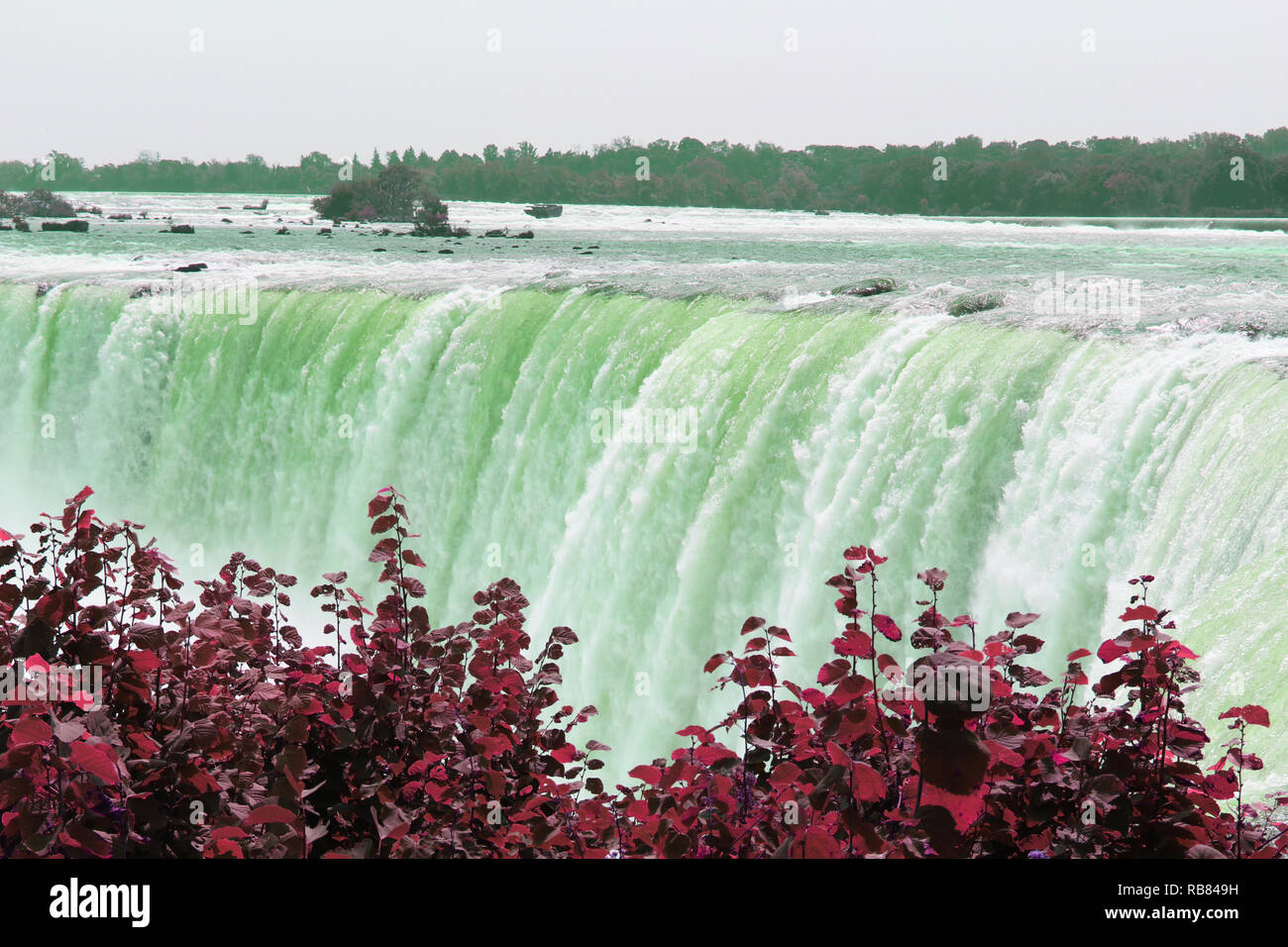 Beatiful color edit of the Canadian Niagara Falls. Stock Photo