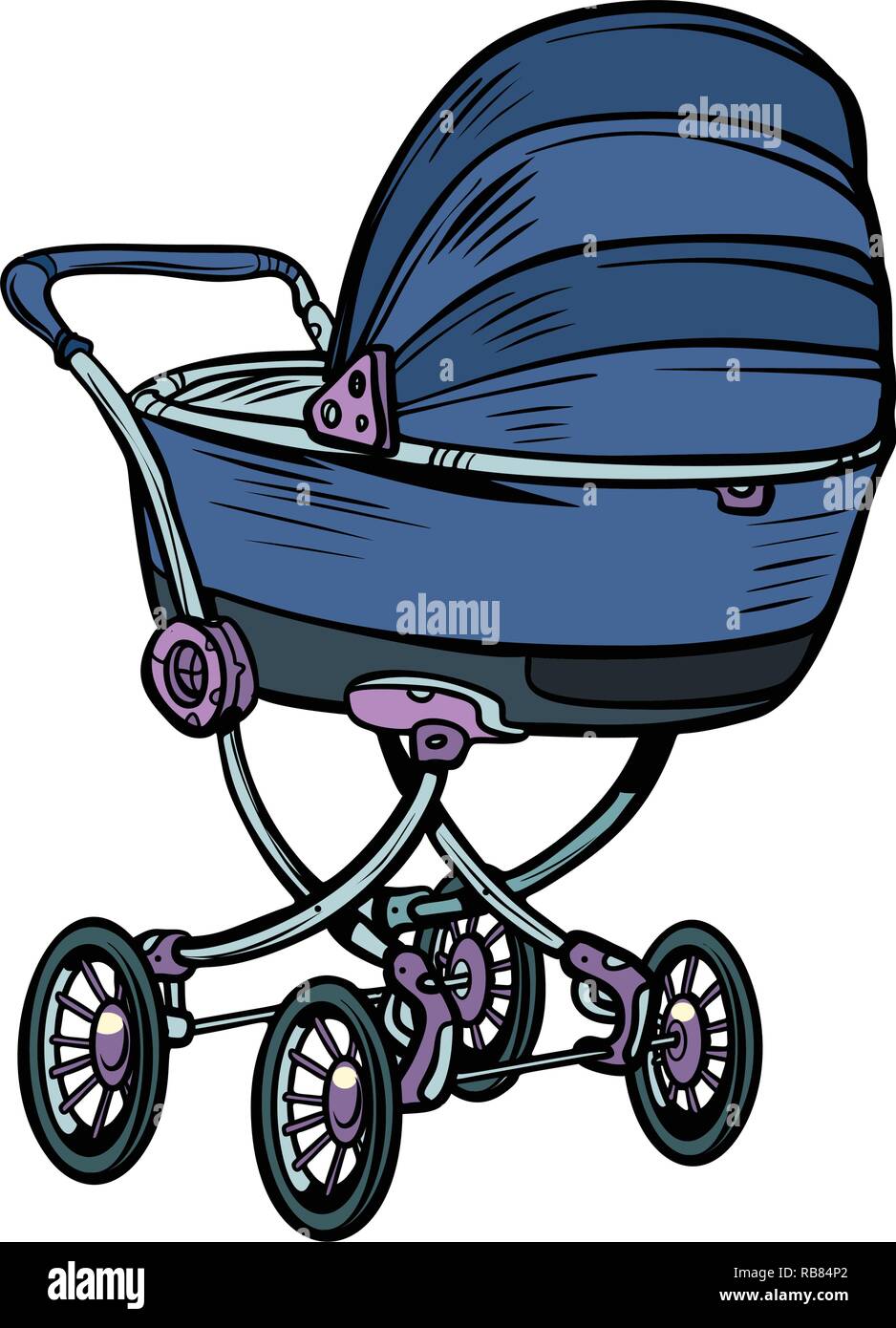 pram baby carriage stroller perambulator buggy. Pop art retro vector  illustration kitsch vintage Stock Vector Image & Art - Alamy