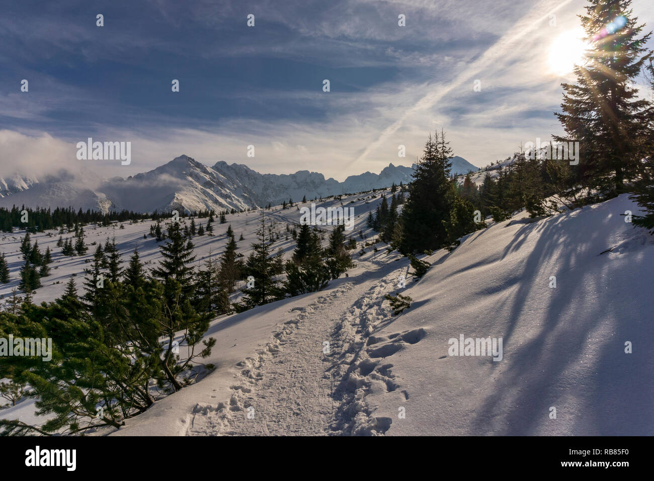 Tatra Mountains in winter scenery Stock Photo - Alamy