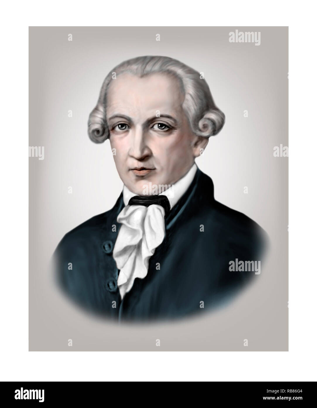 Immanuel Kant 1724-1804 German Philosopher Stock Photo
