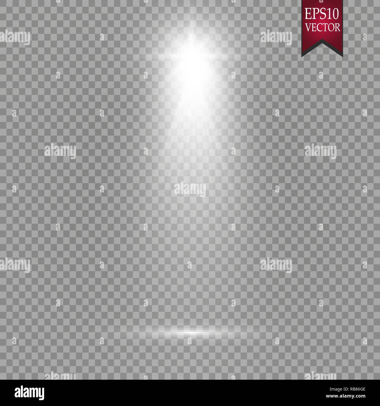 Vector Spotlights. Scene. Light Effects Magic concept Stock Vector