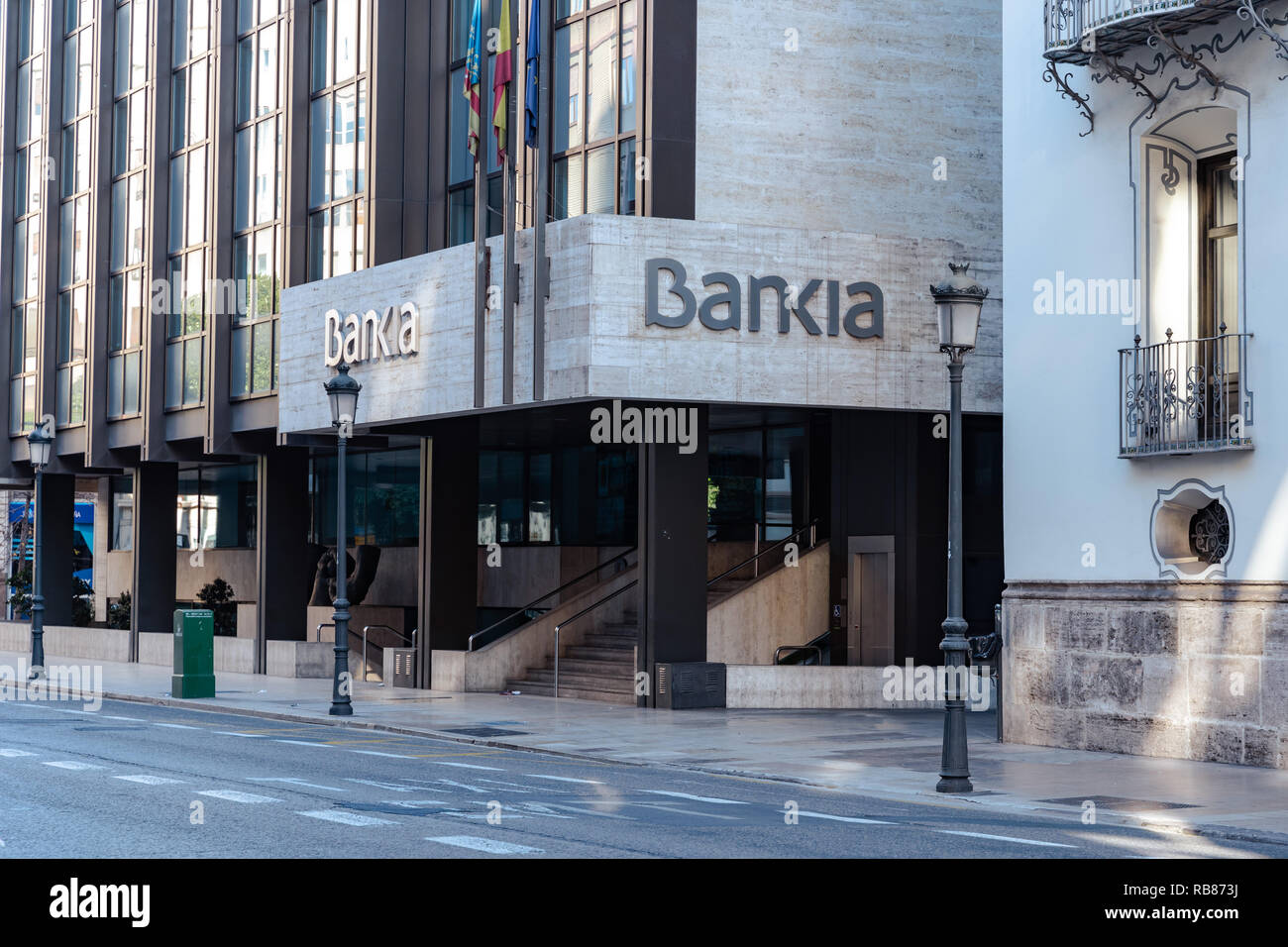 Headquarters of Bankia in Valencia city, one of the biggest Spanish