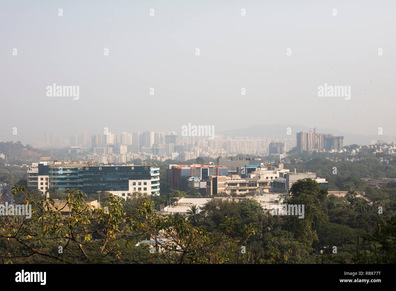Mumbai / India - November 2011: View over a suburb of Mumbai called Andheri East. Stock Photo