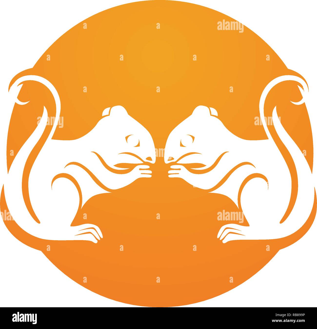 Squirrel logo template vector Stock Vector