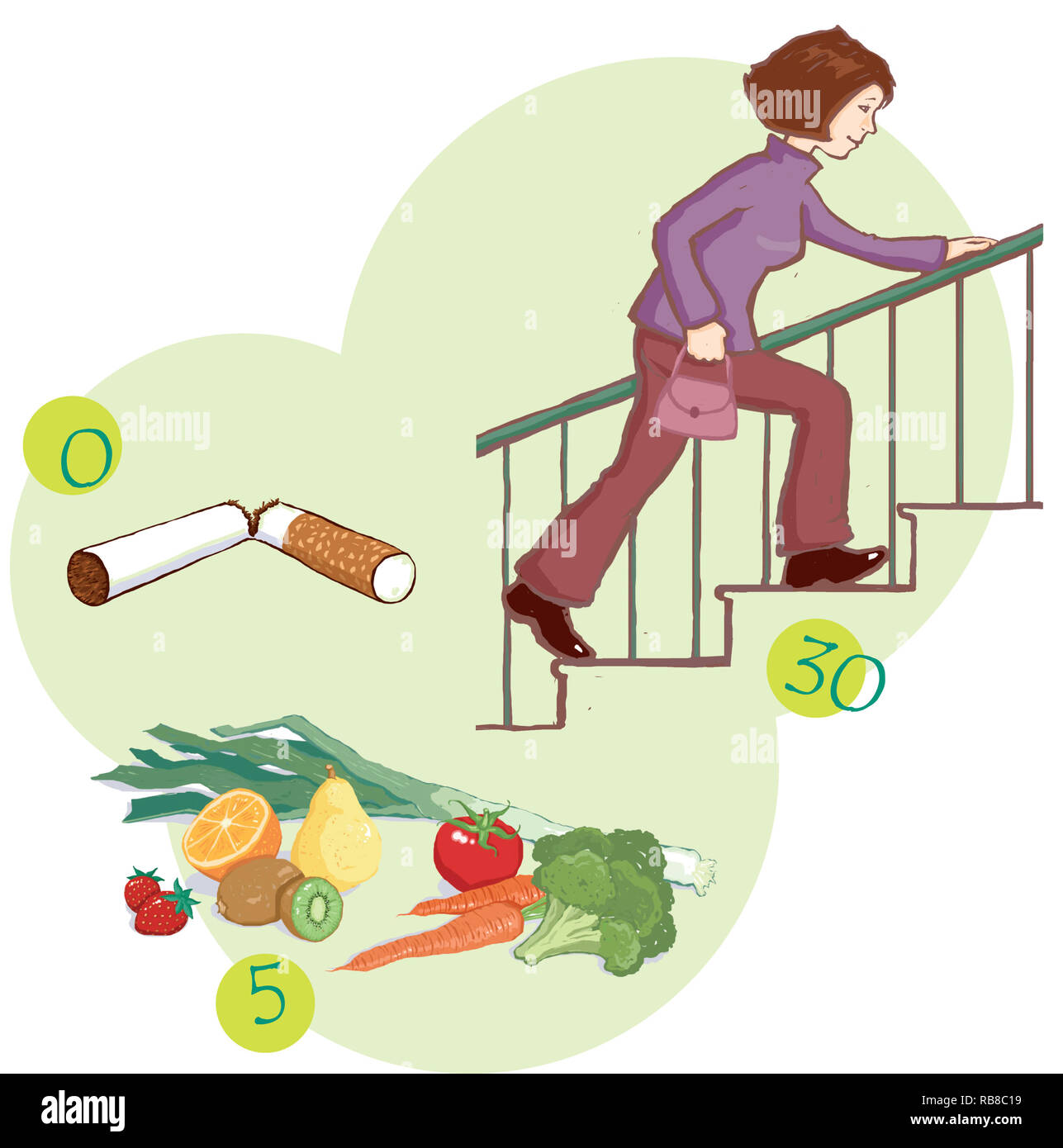 Healthy lifestyle illustrations hi-res stock photography and images - Alamy