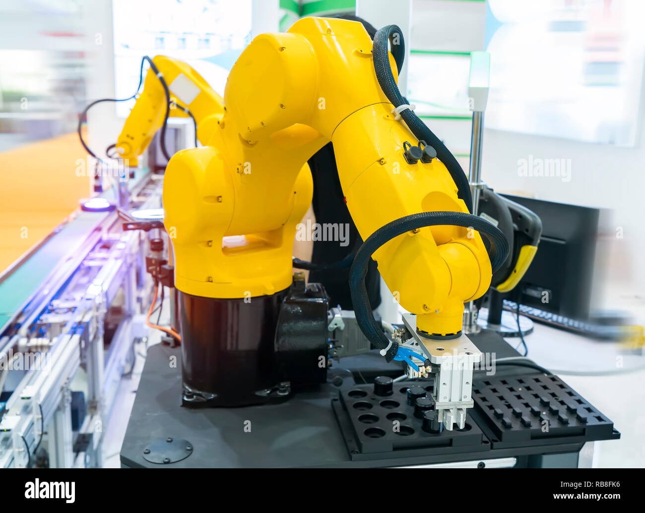 Robotic vision sensor camera system in intellegence factory Stock Photo ...