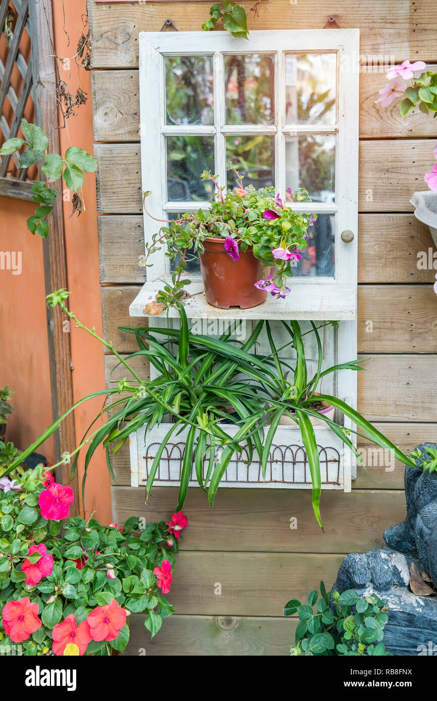 Flowers In A Flower Box On Flower Stand Stock Photo Alamy
