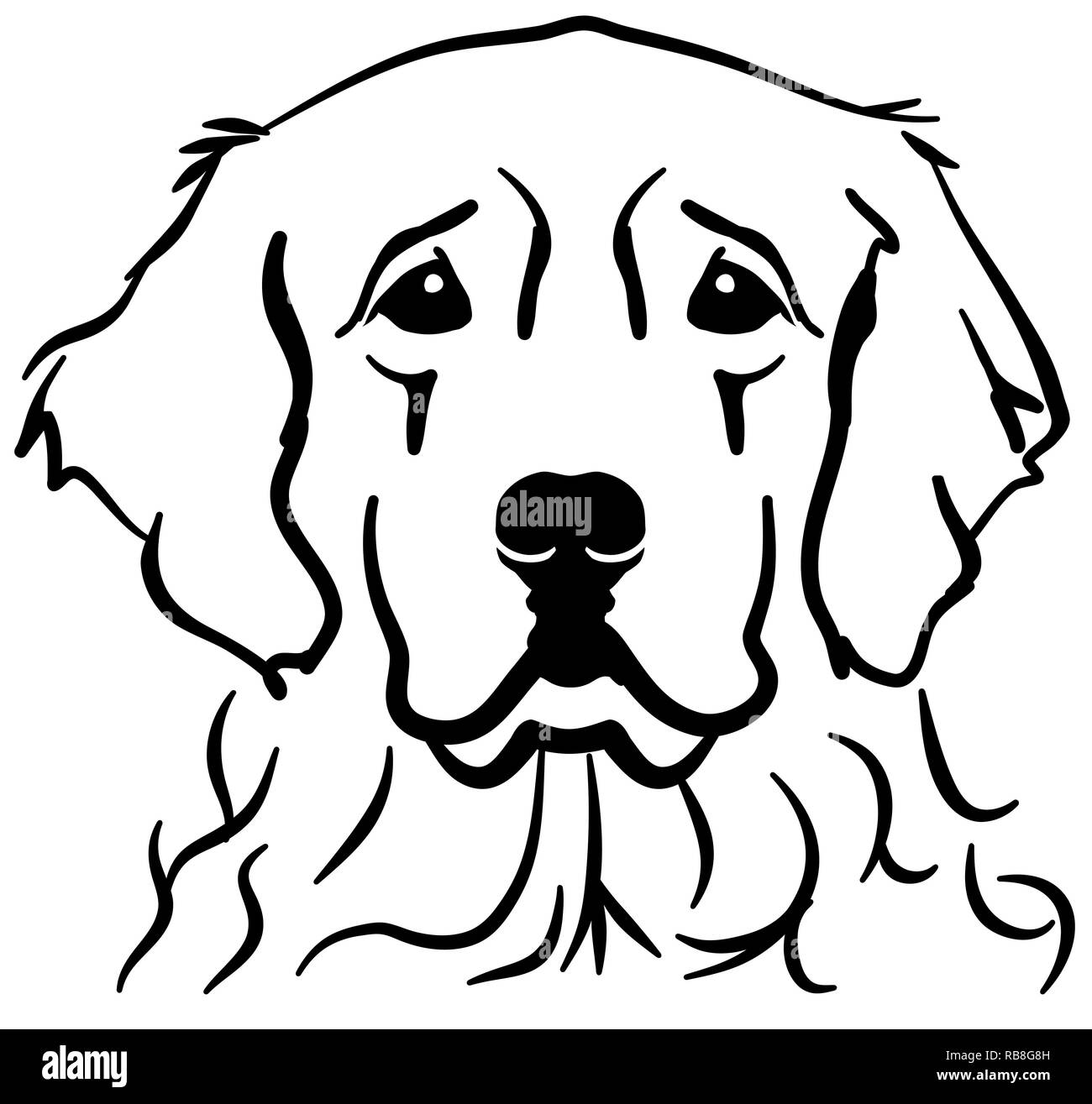Golden Retriever Dog Head Silhouette Look at pictures of