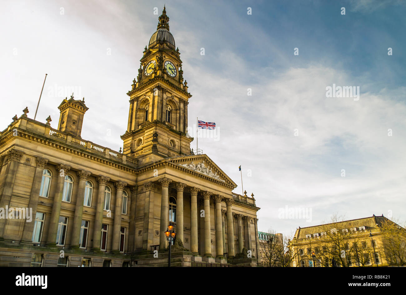 Bolton Town Hall in the late