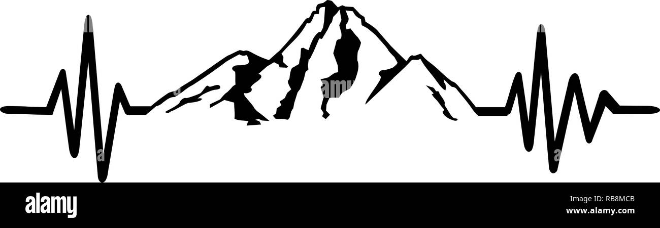Mountains vector icon nature Black and White Stock Photos & Images - Alamy
