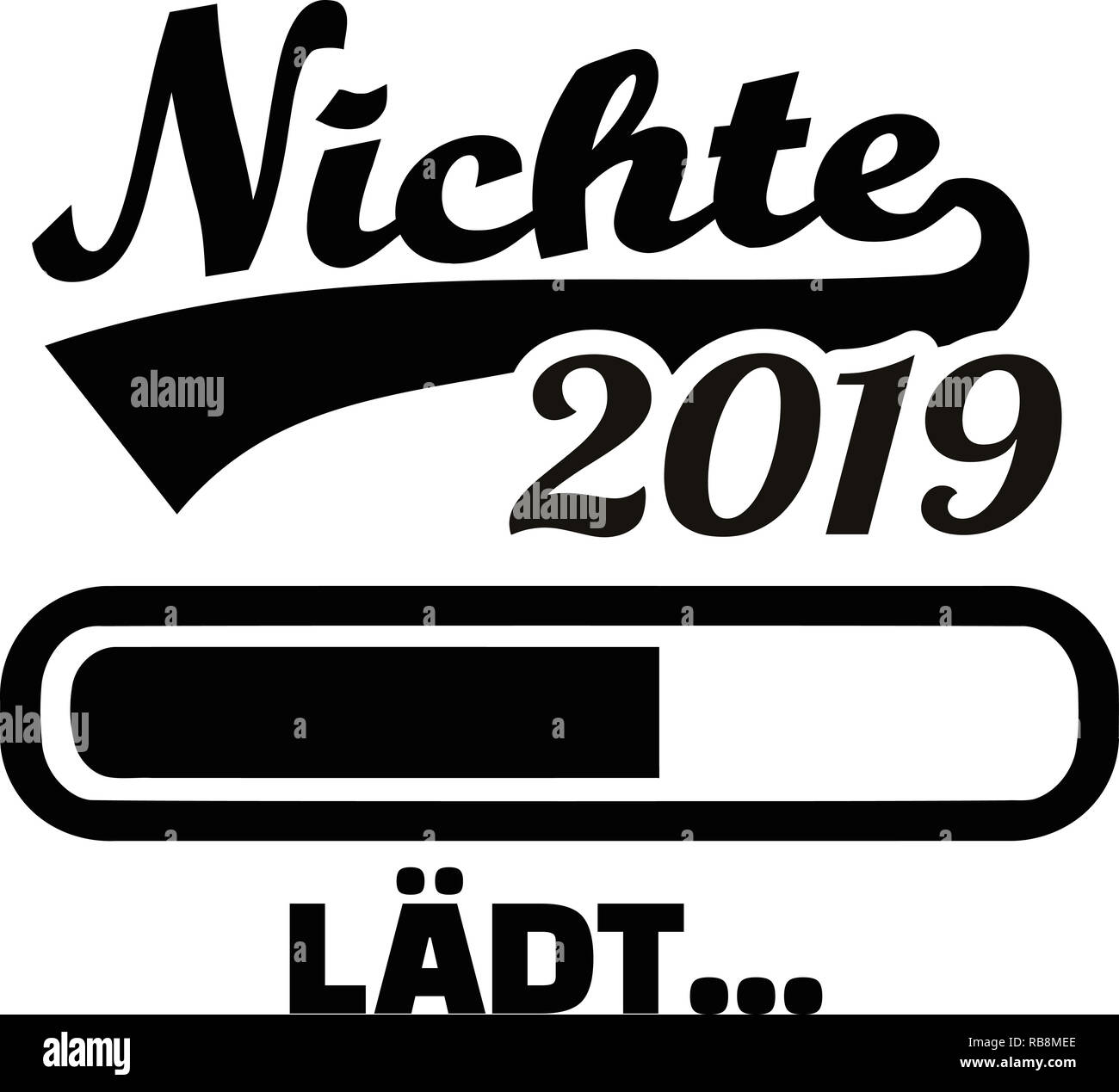 Niece loading bar 2019 german Stock Photo
