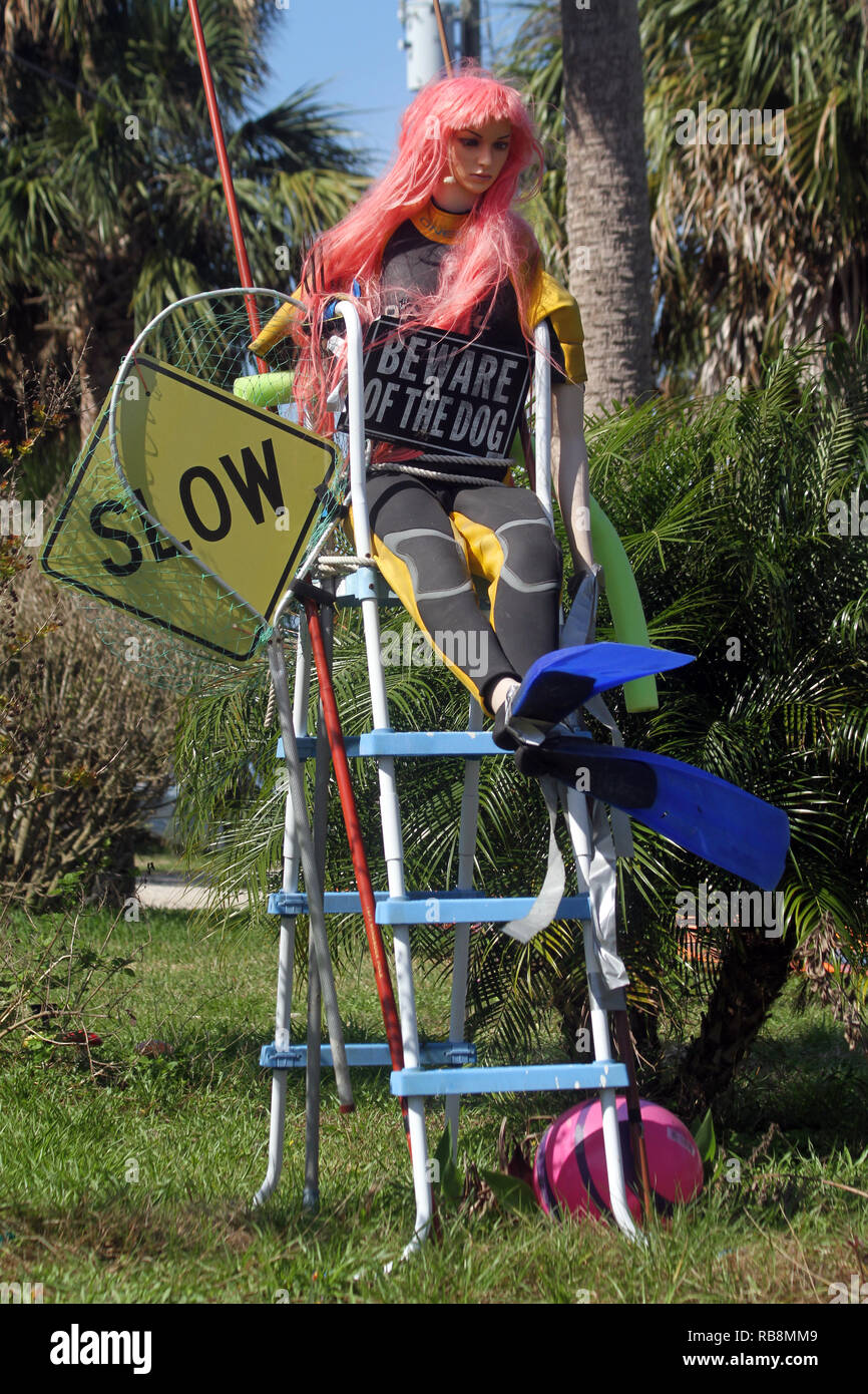 Colorful yard decor in Florida Stock Photo Alamy