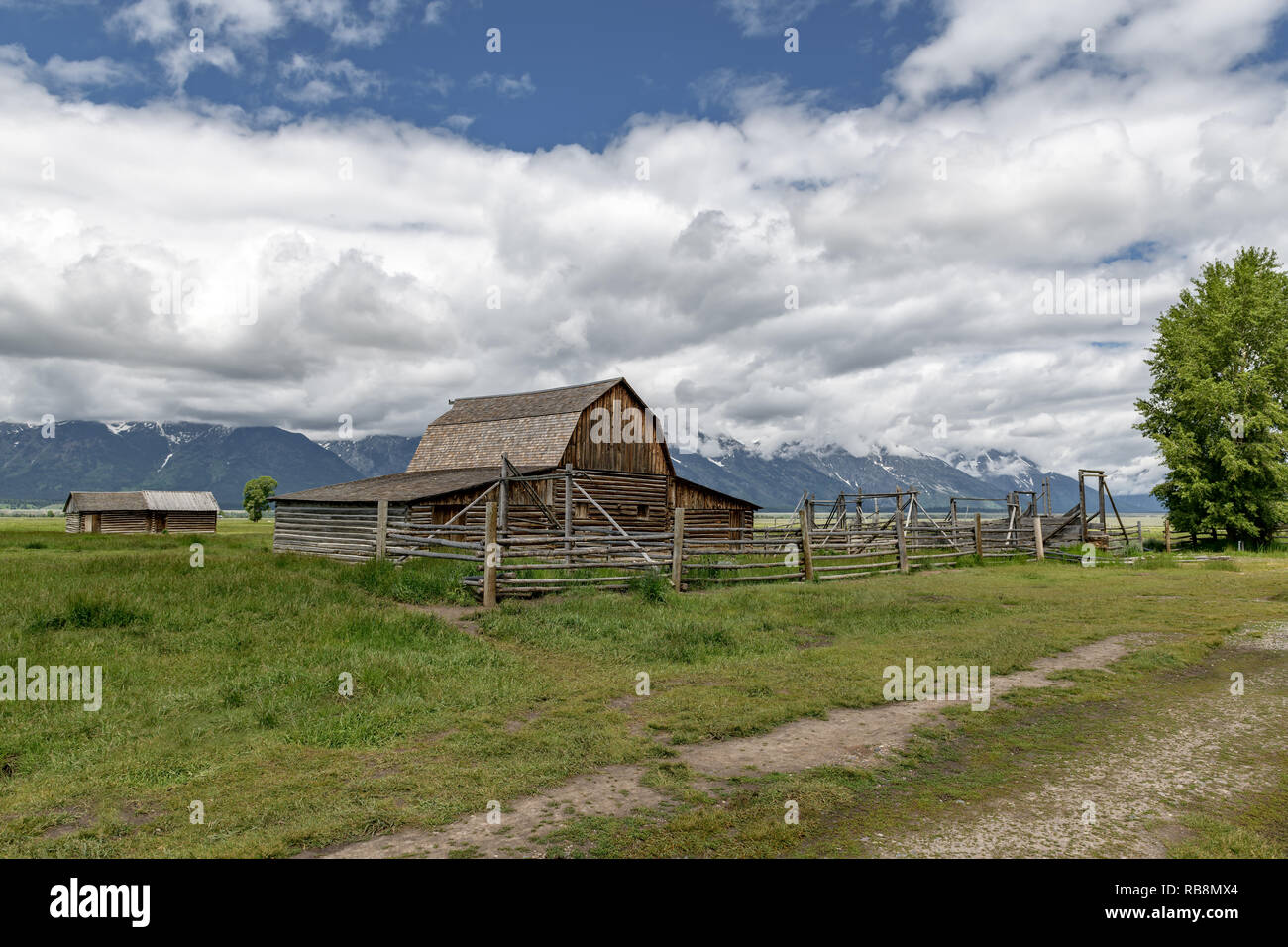 Historic Moulton Barn in Grand Teton National Park, Wyoming, USA Stock Photo