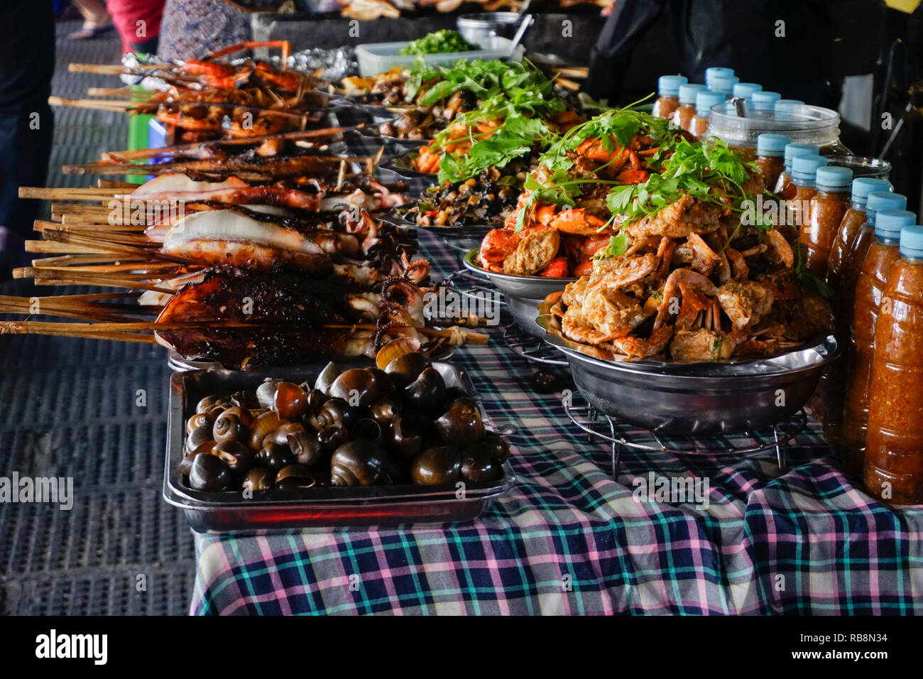 Central market or Psar Thmei market in the city of Phnom Penh of Cambodia. Stock Photo