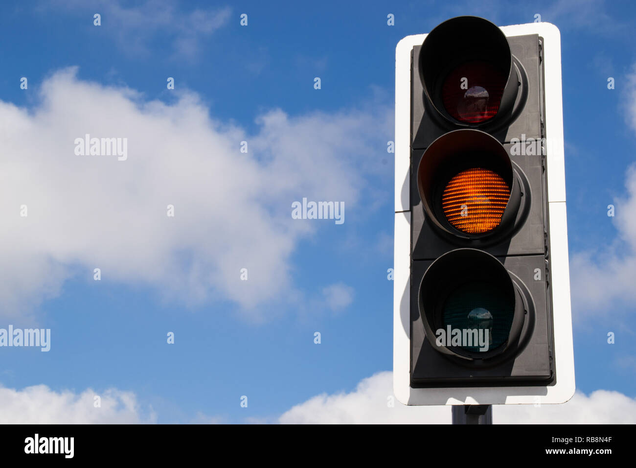 Yellow street light Stock Photo - Alamy
