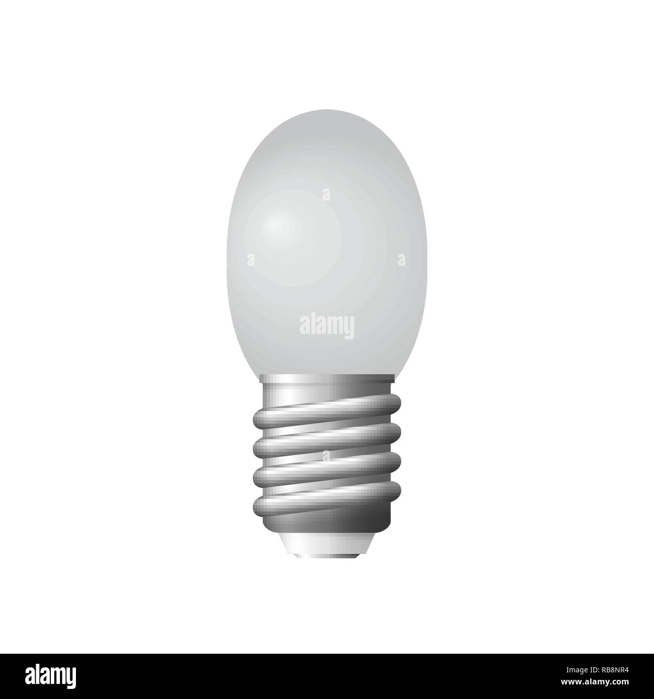 Glowing lighten bulb. Vector illustration. 3d design. Electrical equipment. Stock Vector