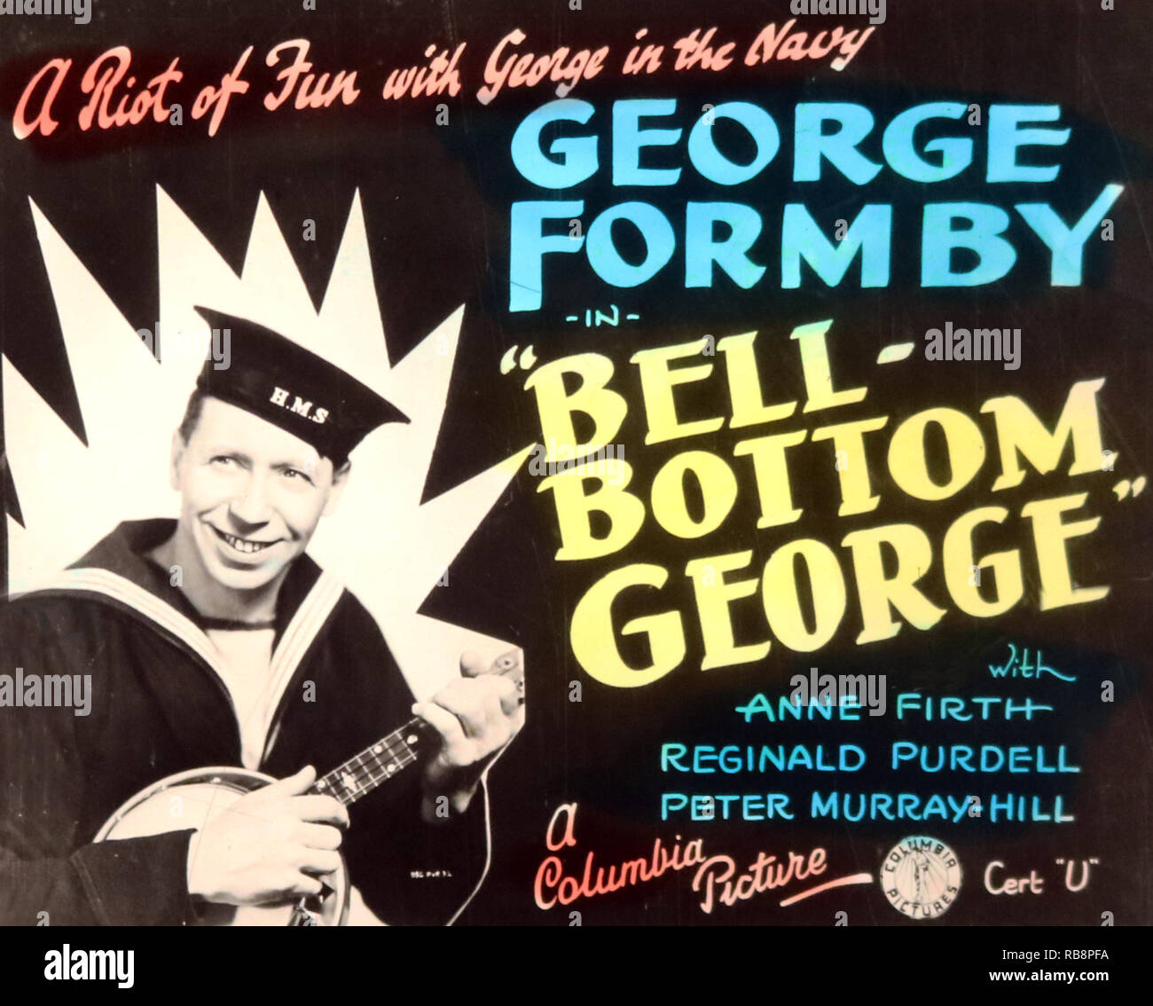 George Formby 'Bell Bottom George' movie advertisement Stock Photo