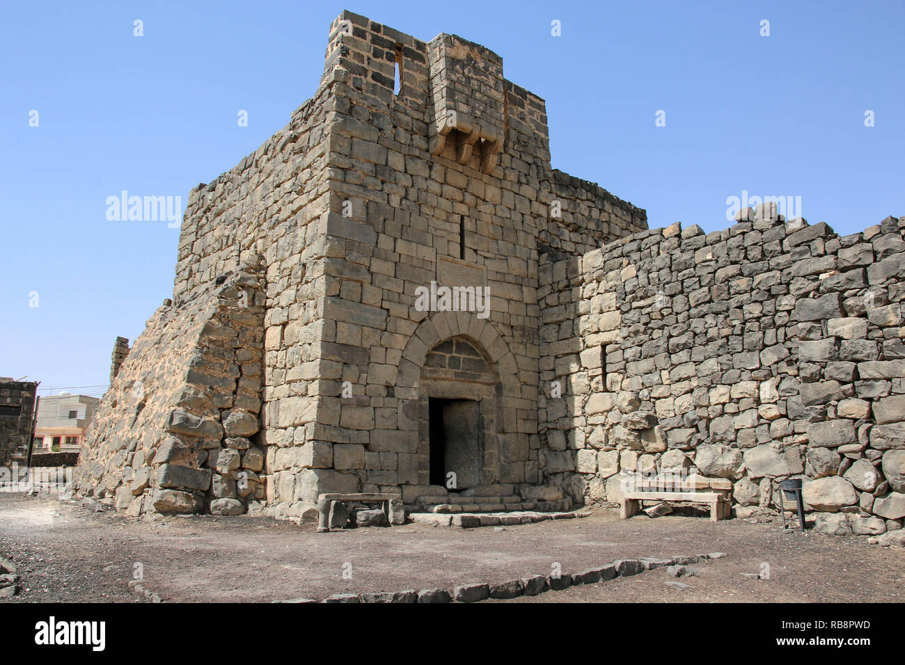 Qasr al-Azraq is one of the Desert castles in the east of Jordan Stock Photo