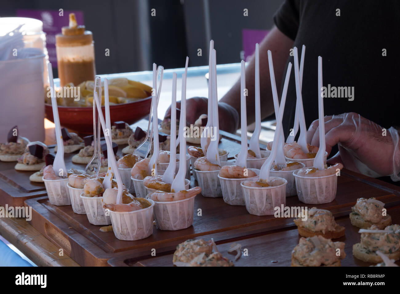 Details from the annual Weymouth Seafood Festival Stock Photo Alamy