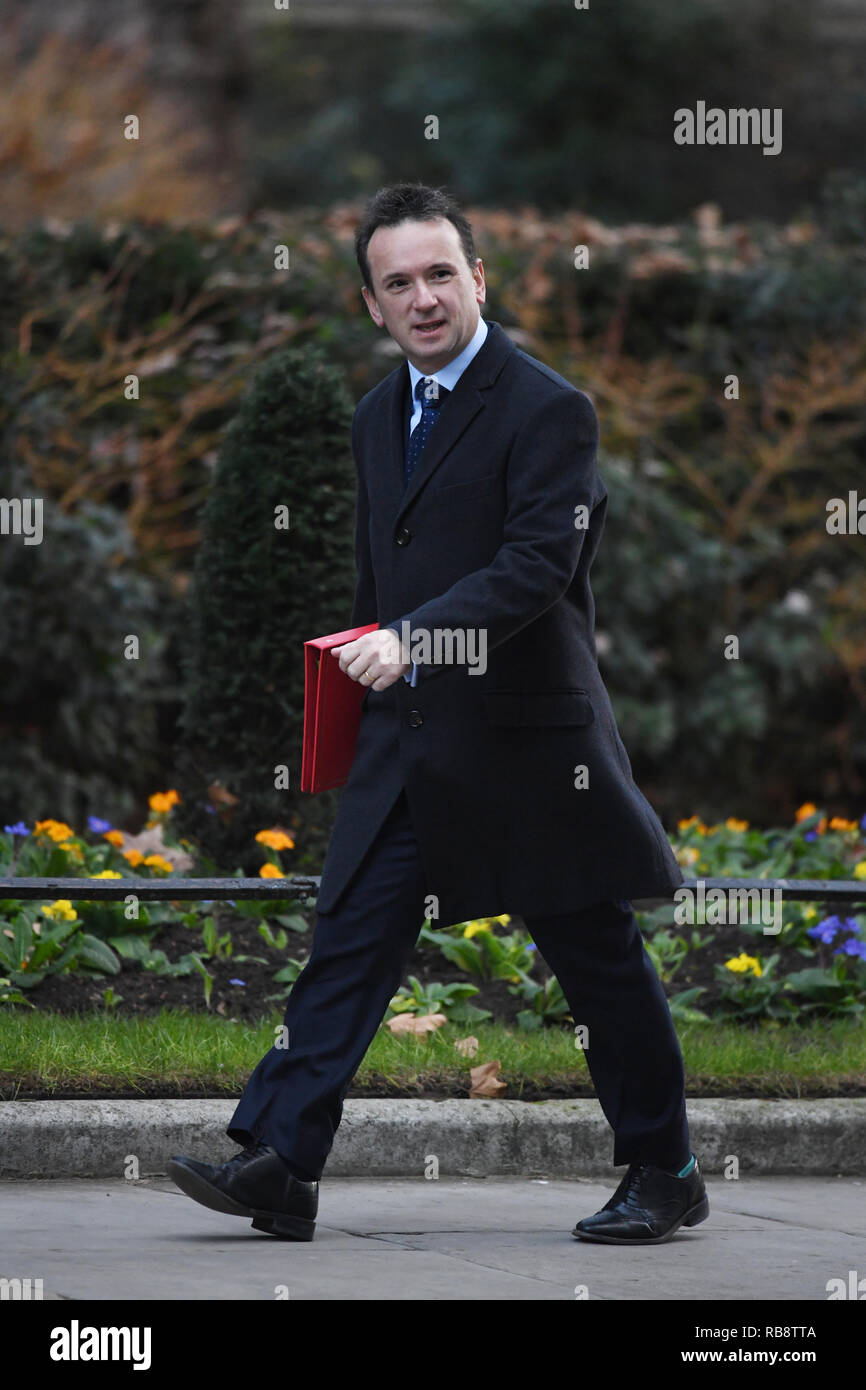 Wales Secretary Alun Cairns, arrives in Downing Street, London, for a Cabinet meeting. Stock Photo