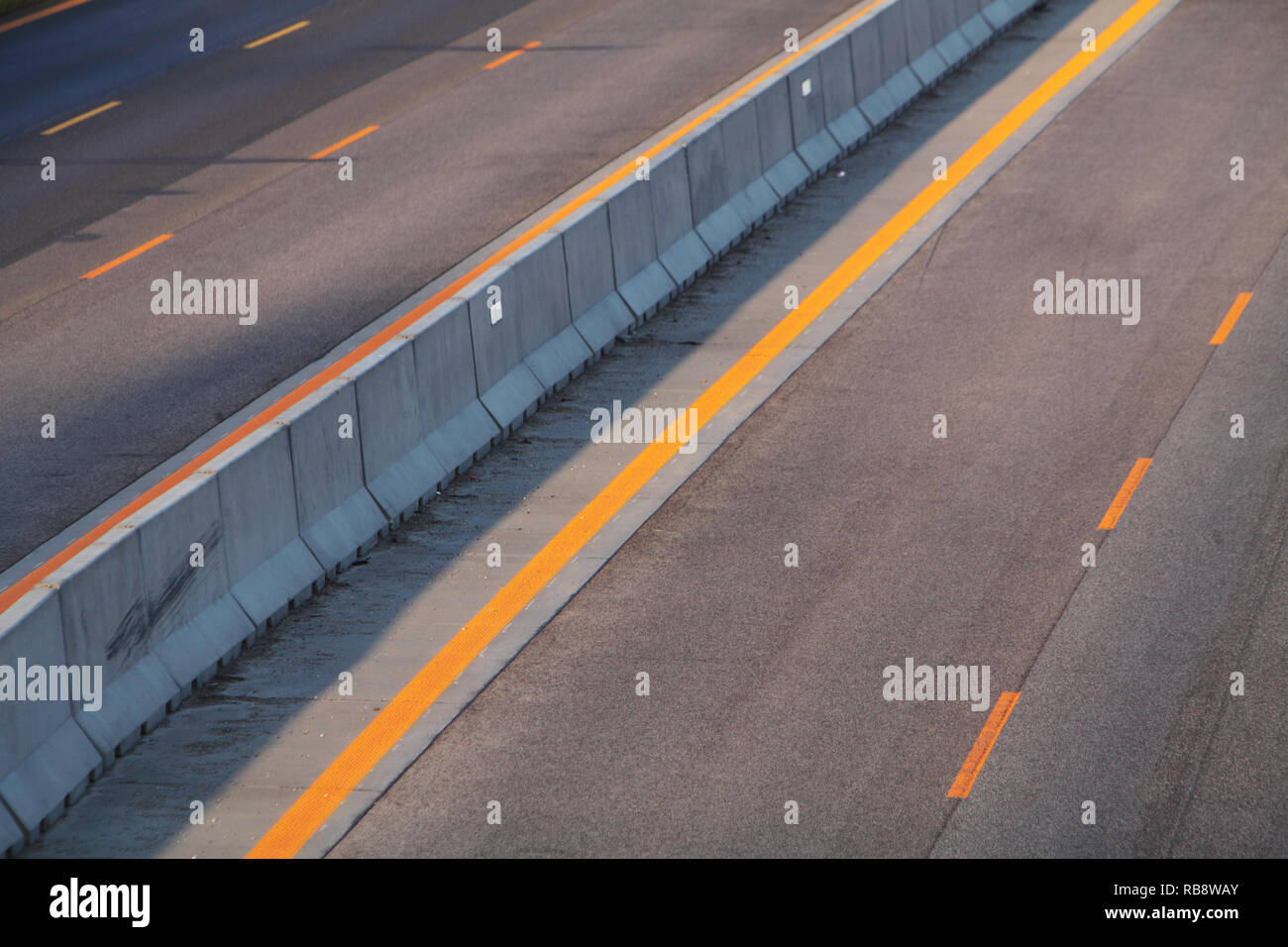 Road with orange lines Stock Photo Alamy