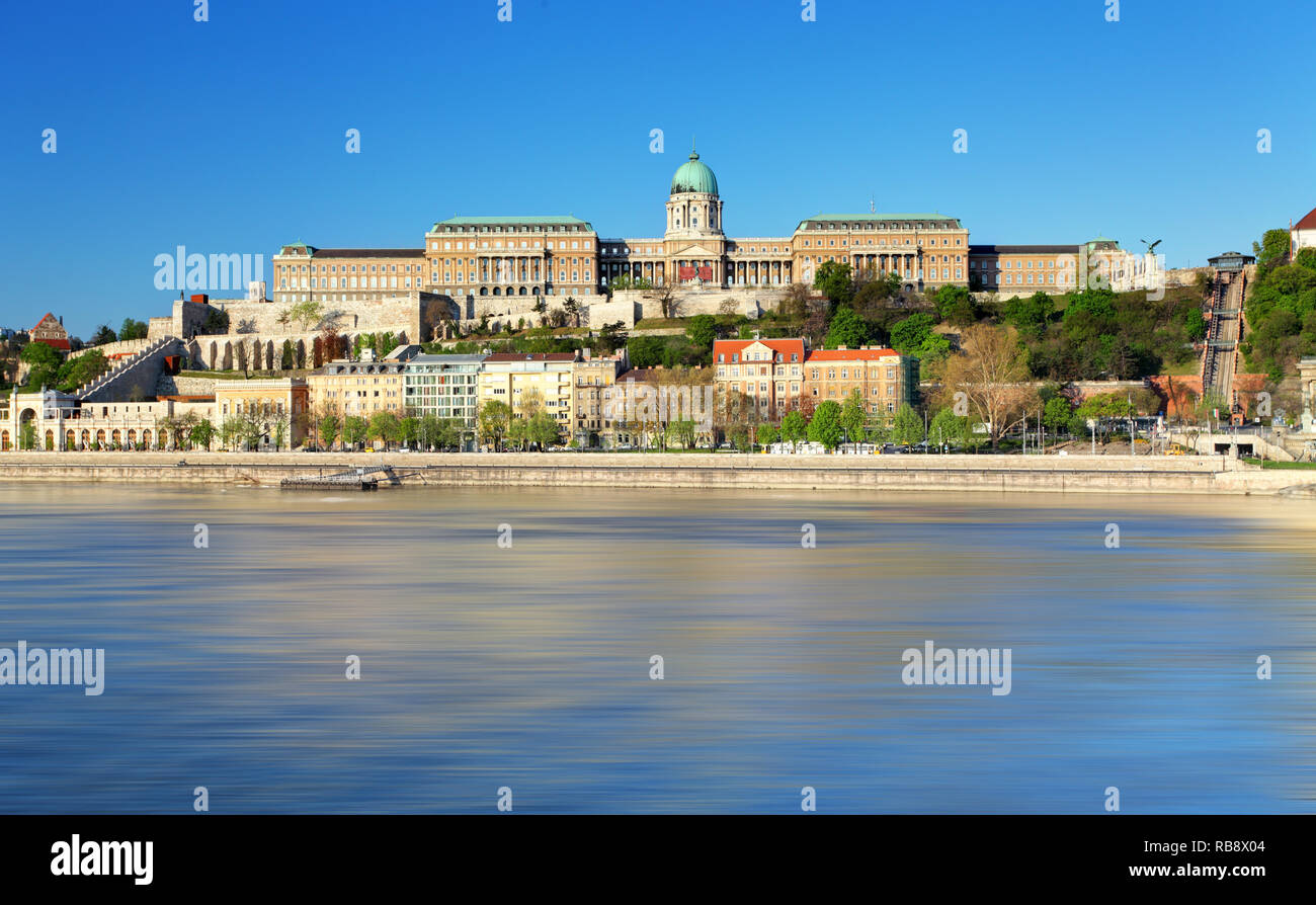 Buda Castle, is the historical castle and palace, Budapest Stock Photo ...
