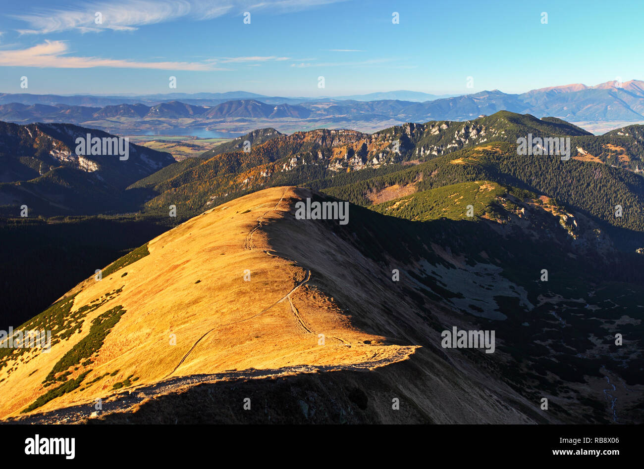 Mountain peak - Slovakia landscape in Low Tatras Stock Photo