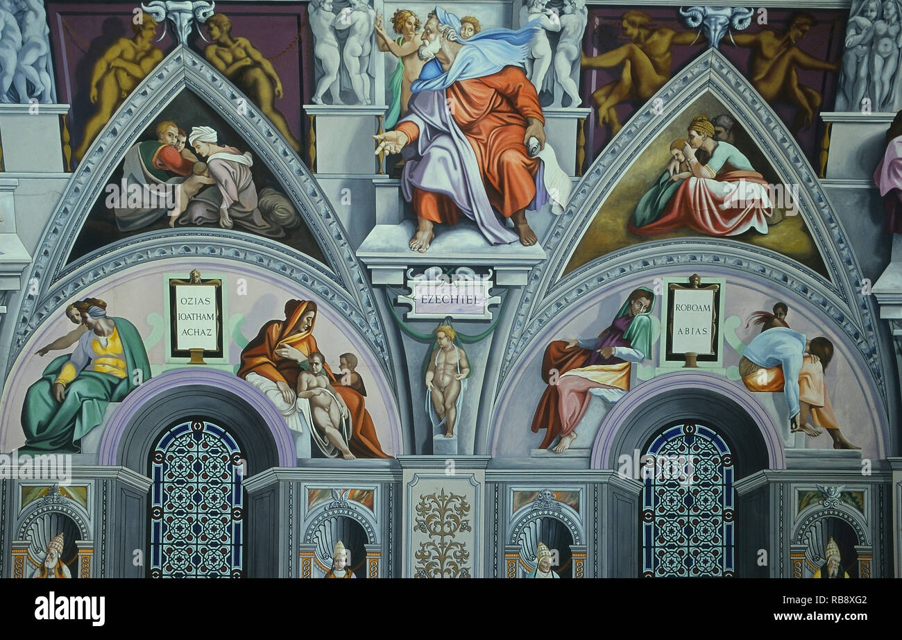 Reproduction Of The Sistine Chapel Ceiling In The Church Of The
