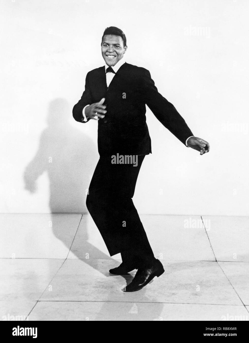 Chubby Checker. Born 1941. American rock 'n roll singer and dancer and is widely known for popularising many dance styles including the twist dance style. 1960s Stock Photo