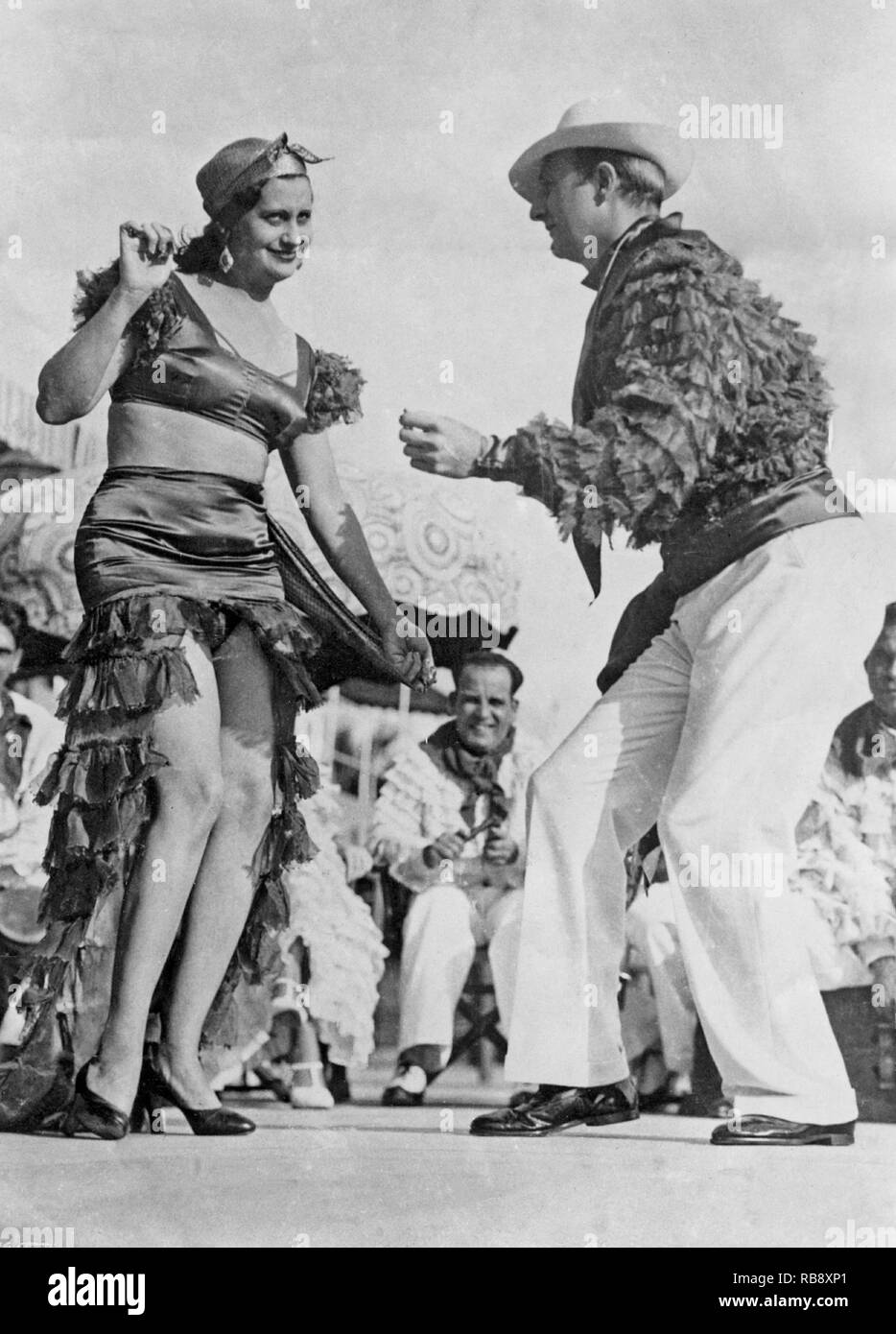 Dancing in the 1930s. A couple dancing rumba in the 1930s. Stock Photo