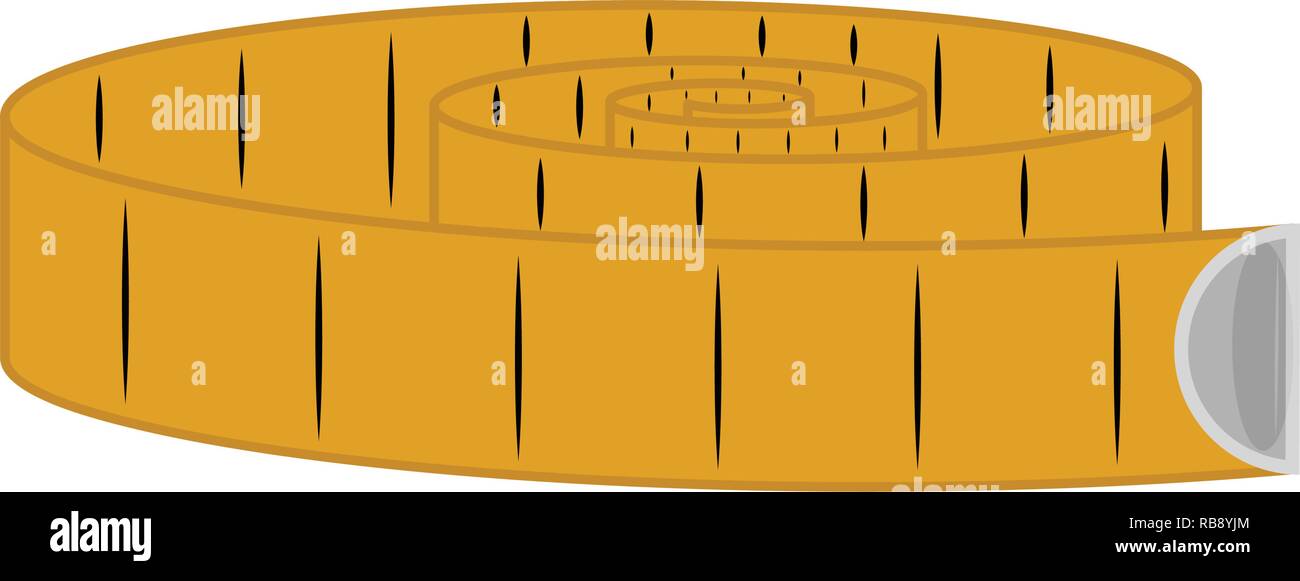 Isolated measuring tape icon. Vector illustration design Stock Vector