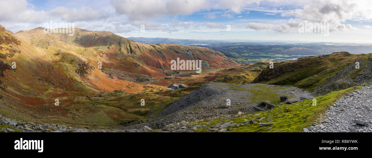 Saddlestone Quarry on the flank of The Old Man of Coniston with the