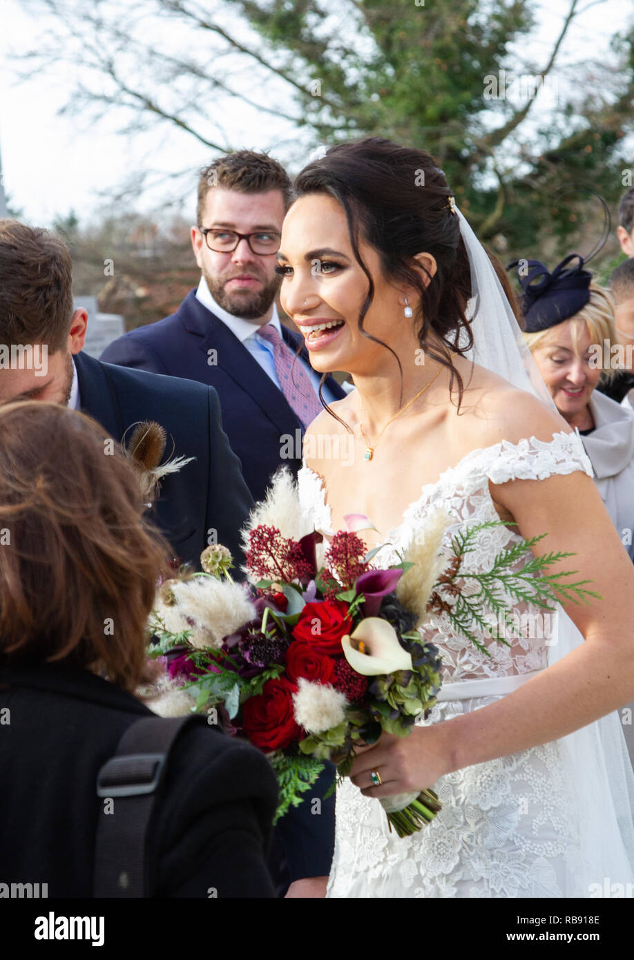 Soprano Laura Wright's traditional church wedding to rugby player Harry
