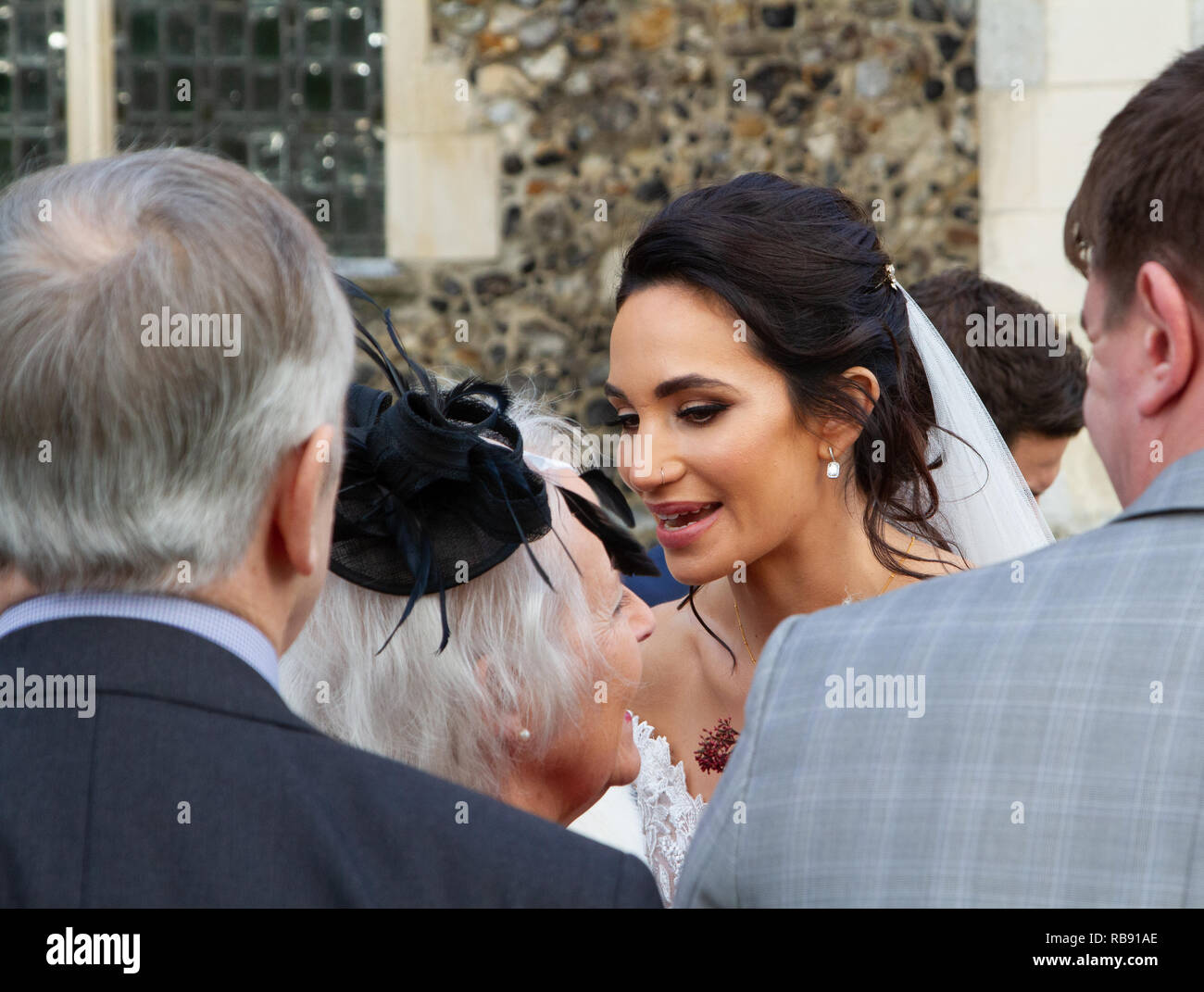Soprano Laura Wright's traditional church wedding to rugby player Harry