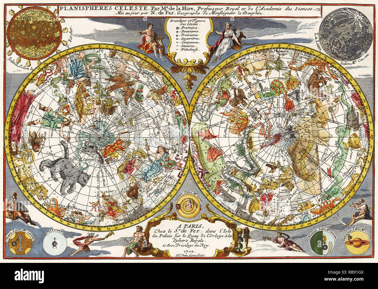 Vintage celestial chart hi-res stock photography and images Vintage celestial chart hi-res stock photography and images