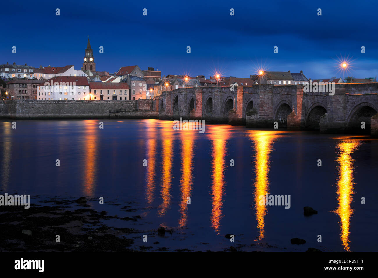 Berwick upon Tweed the most northerly town in England Stock Photo