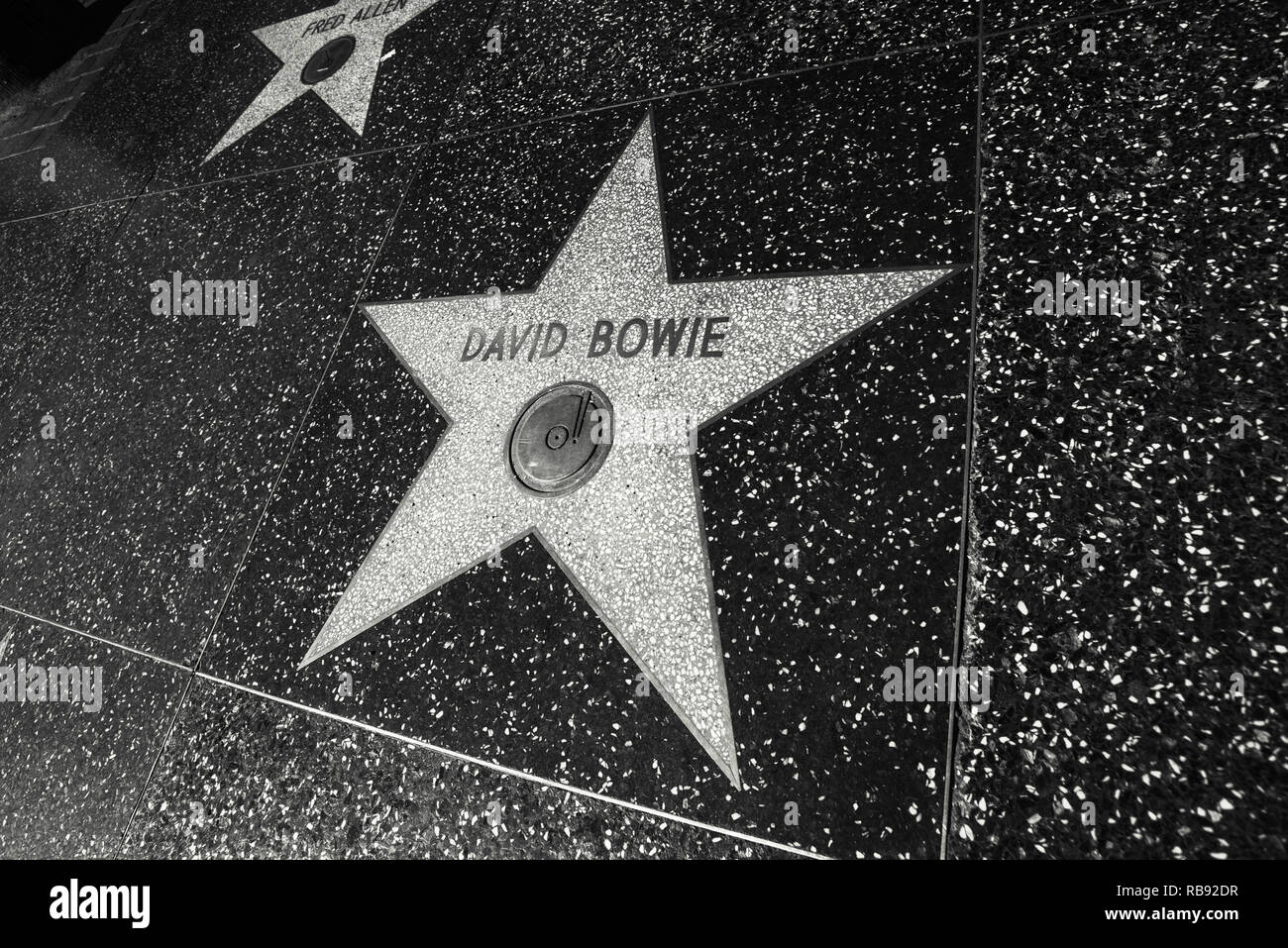 David Bowie. Hollywood Walk of Fame. Hollywood Boulevard. Stock Photo