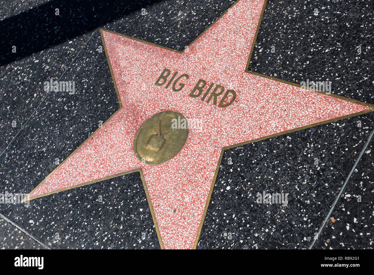 Big Bird. Hollywood Walk of Fame. Hollywood Boulevard. Stock Photo
