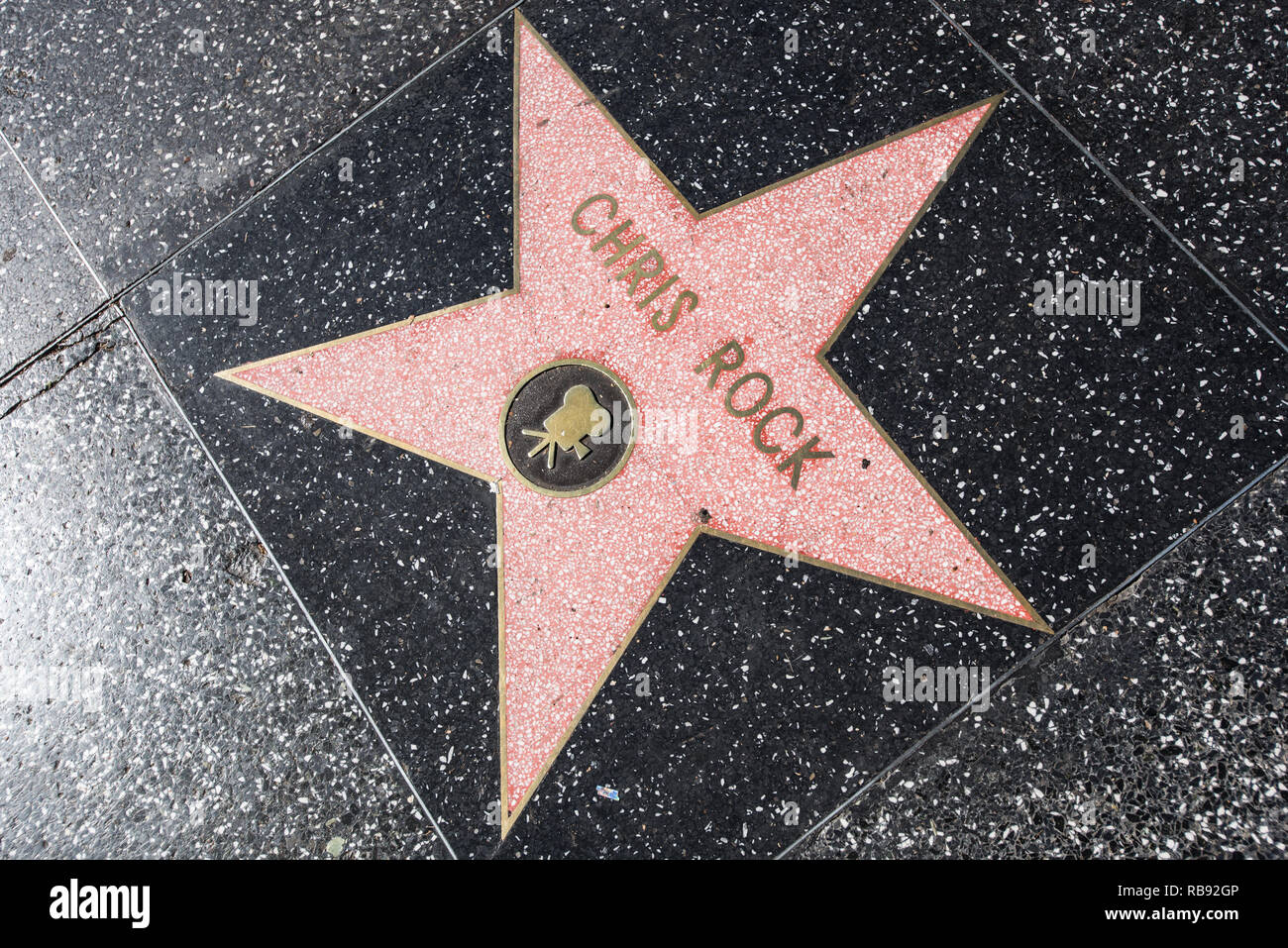 Chris Rock. Hollywood Walk of Fame. Hollywood Boulevard. Stock Photo