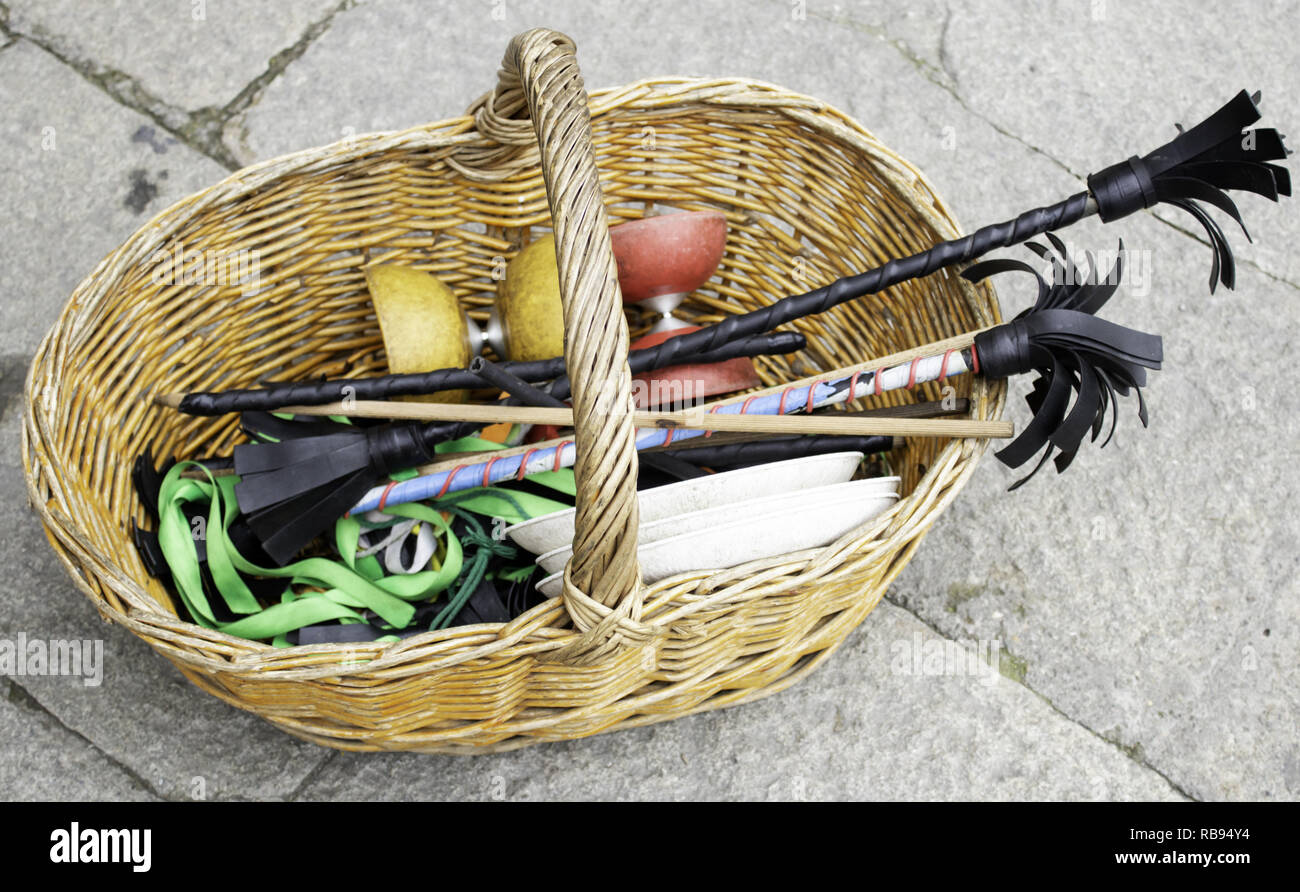 Accessories for juggling, games and hobbies, sport Stock Photo