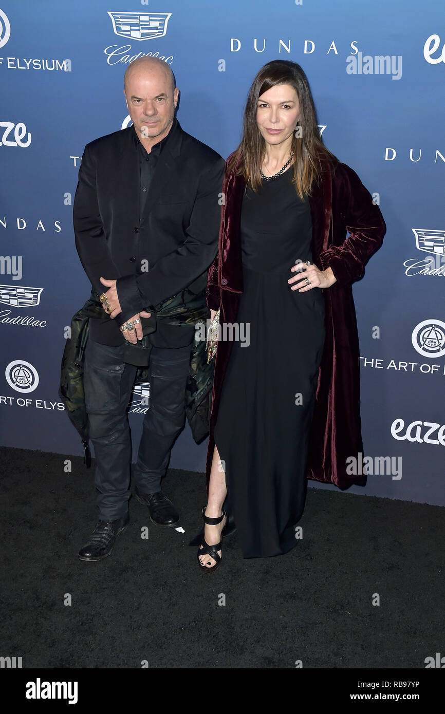 Russell Young and his wife Finola Hughes attending The Art of Elysium's 12th Annual Celebration - Heaven on January 5, 2019 in Los Angeles, California. | usage worldwide Stock Photo