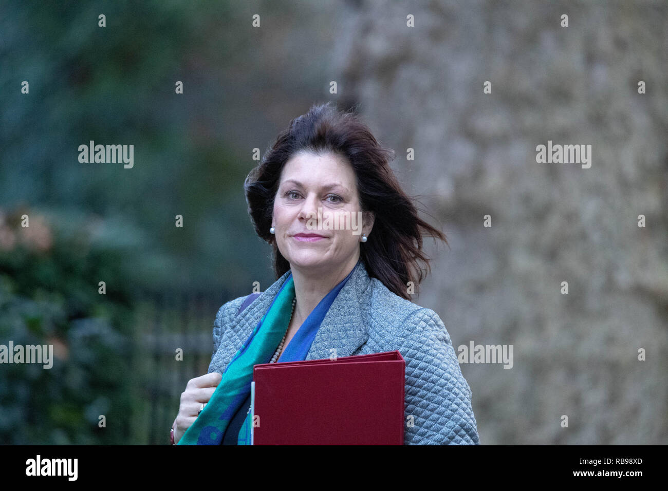 London 8th January 2019,  Claire Perry MP Energy Minister arrives at a Cabinet meeting at 10 Downing Street, London Credit Ian Davidson/Alamy Live News Stock Photo