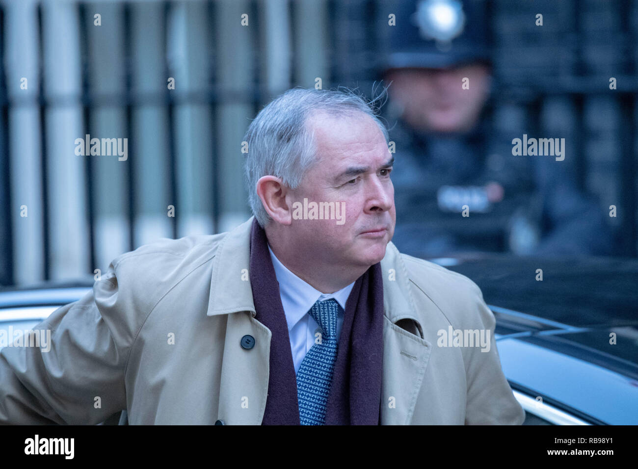 London 8th January 2019,  Geoffrey Cox QC MP arrives at a Cabinet meeting at 10 Downing Street, London Credit Ian Davidson/Alamy Live News Stock Photo