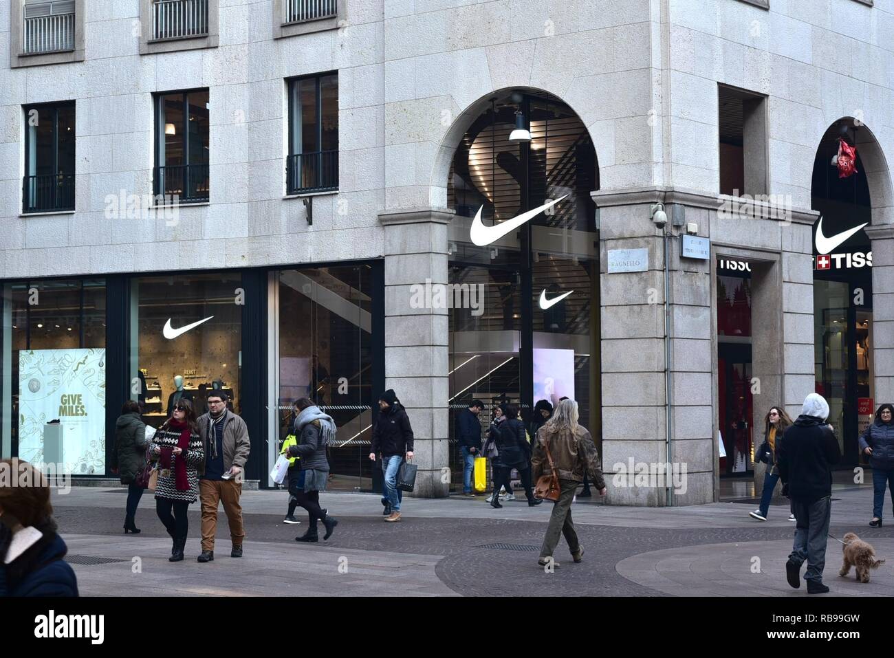 Hijab sports version for sale in the Nike store of Corso Vittorio Emanuele  that some controversy has raised in the center right Milan area. To notice  this sports garment city councilor and