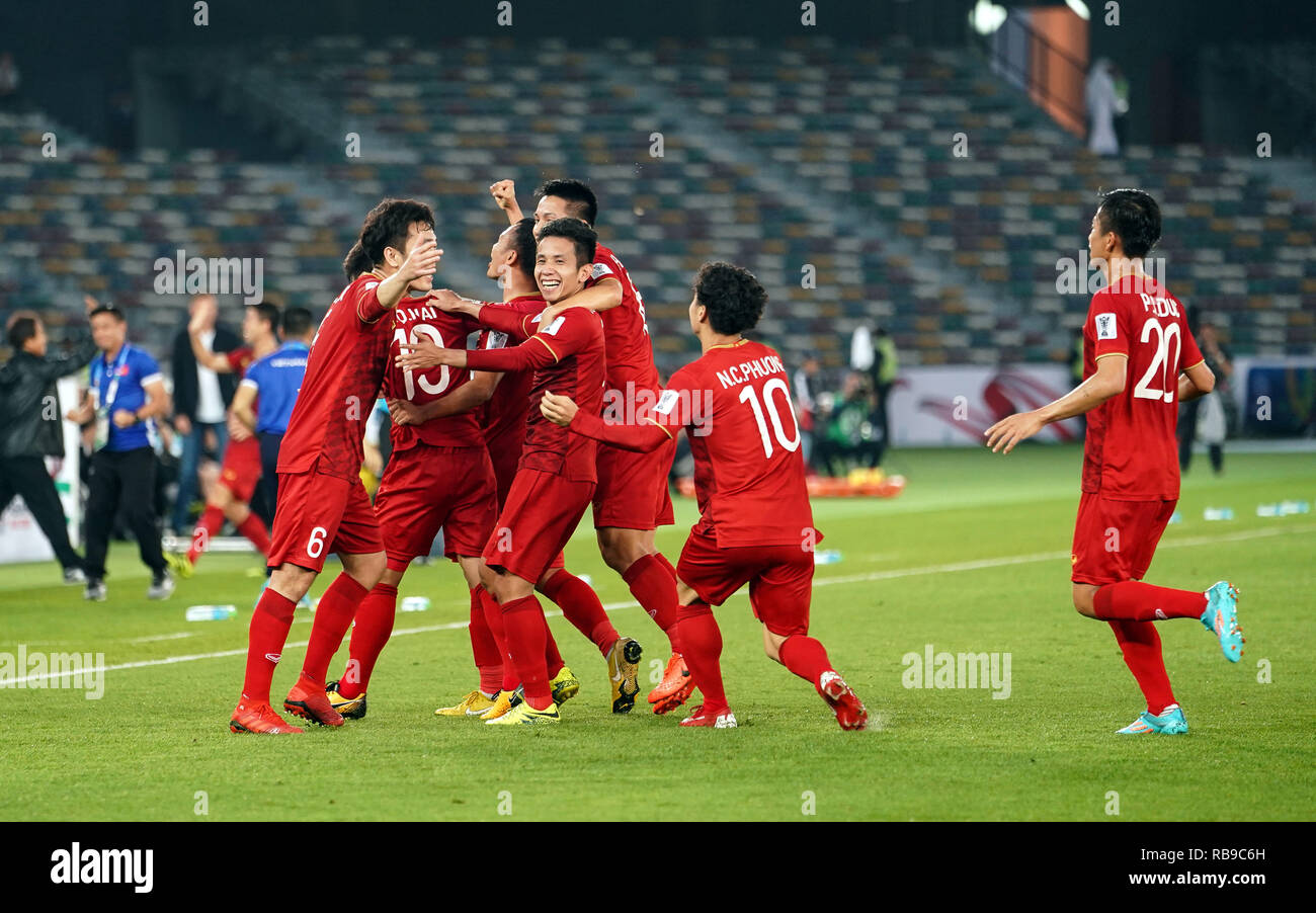 January 8, 2019 : Vietnam celebrating the goal to 1-0 during Iraq v