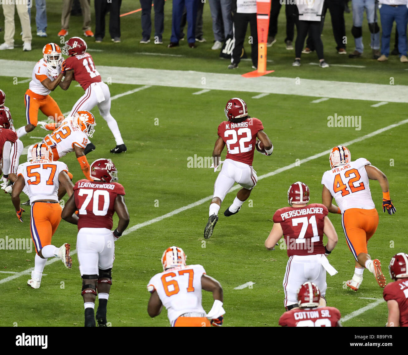 San Jose Ca 07th Jan 2019 Alabama Crimson Tide Running