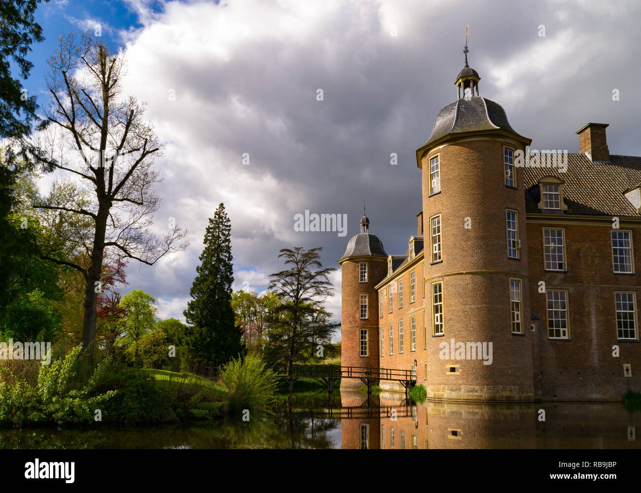 Slangenburg Castle near Doetinchem, Holland on a spring day. Stock Photo