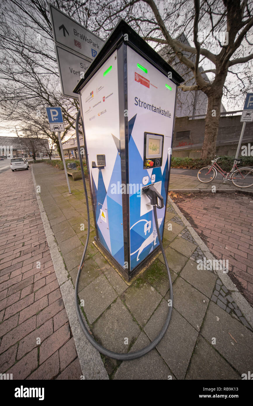 Braunschweig, Germany, December 30., 2018 Electric charging station